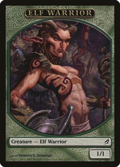 Elf Warrior Token (Lorwyn) Light Play