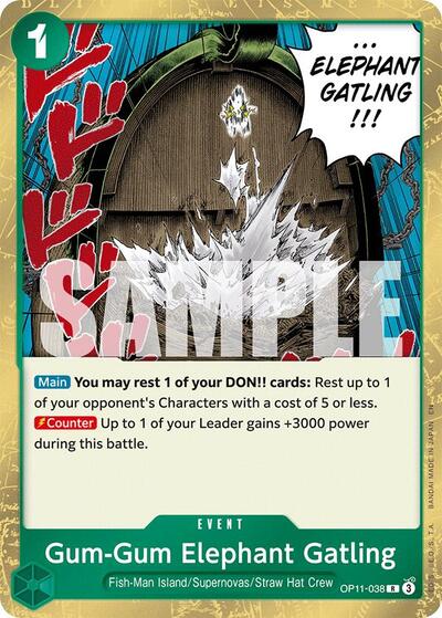 Gum - Gum Elephant Gatling (A Fist of Divine Speed) Near Mint Foil - Nick Nack's Full Frontal Attack