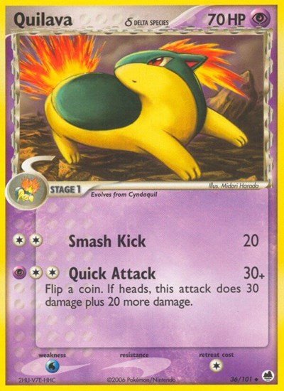Quilava (Delta Species) (Dragon Frontiers) Light Play - Nick Nack's Full Frontal Attack