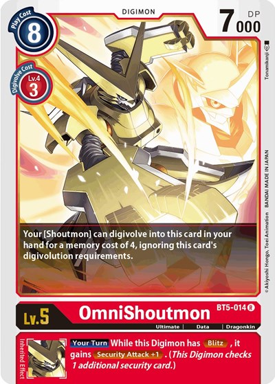 OmniShoutmon (Battle of Omni) Near Mint