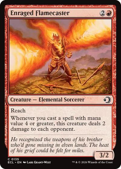 Enraged Flamecaster (Lorwyn Eclipsed) Near Mint - Nick Nack's Full Frontal Attack