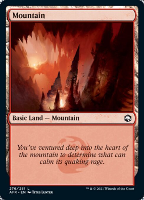 Mountain (276) (Adventures in the Forgotten Realms) Near Mint - Nick Nack's Full Frontal Attack
