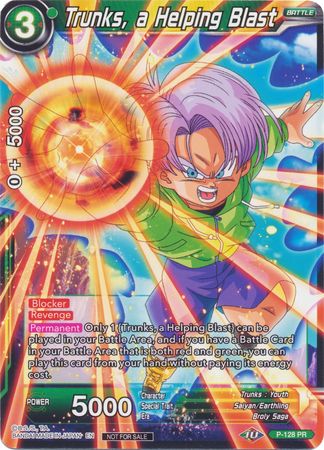 Trunks, a Helping Blast (Shop Tournament: Assault of Saiyans) (P-128) [Cartes de promotion] 