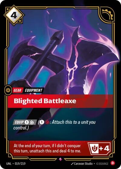 Blighted Battleaxe (Unleashed) Near Mint Foil