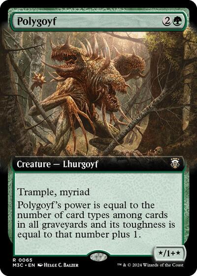 Polygoyf (Extended Art) (Commander: Modern Horizons 3) Near Mint - Nick Nack's Full Frontal Attack