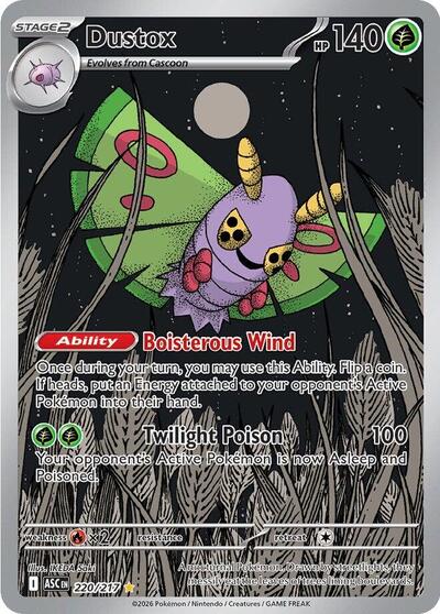 Dustox - 220 (ME: Ascended Heroes) Near Mint Holofoil - Nick Nack's Full Frontal Attack