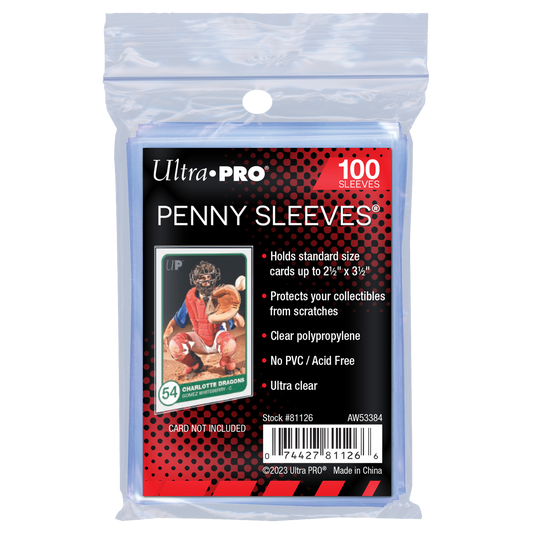 100ct PENNY SLEEVES® 2.5" x 3.5" Soft Trading Card Protectors