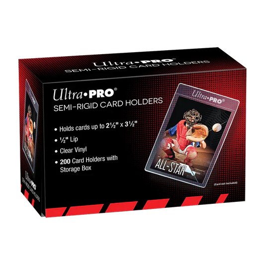 1/2" Lip Semi-Rigid Card Holders (200ct) for Standard Size Cards