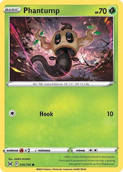 Phantump (SWSH11: Lost Origin) Near Mint - Nick Nack's Full Frontal Attack