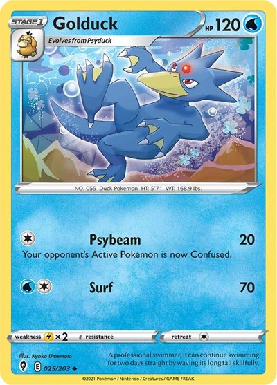 Golduck (SWSH07: Evolving Skies) Near Mint