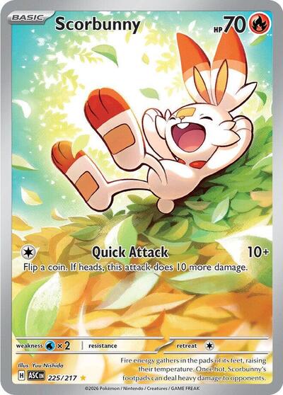 Scorbunny - 225 (ME: Ascended Heroes) Near Mint Holofoil
