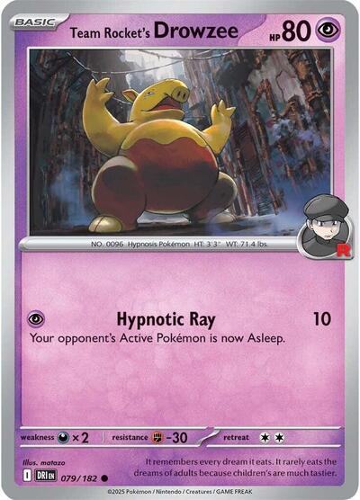 Team Rocket's Drowzee (SV10: Destined Rivals) Near Mint