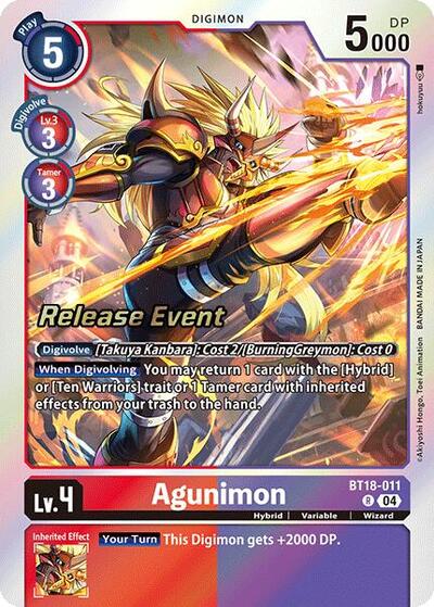 Agunimon (Release Special Booster 2.0 Pre-Release Cards) Near Mint Foil