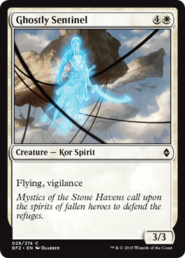 Ghostly Sentinel (Battle for Zendikar) Near Mint - Nick Nack's Full Frontal Attack