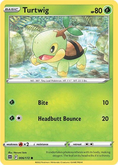 Turtwig (SWSH09: Brilliant Stars) Near Mint - Nick Nack's Full Frontal Attack