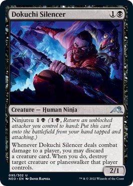 Dokuchi Silencer (Kamigawa: Neon Dynasty) Near Mint - Nick Nack's Full Frontal Attack