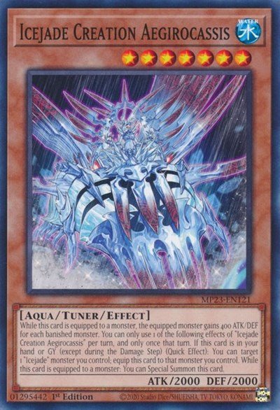 Icejade Creation Aegirocassis (25th Anniversary Tin: Dueling Heroes Mega Pack) Light Play 1st Edition - Nick Nack's Full Frontal Attack
