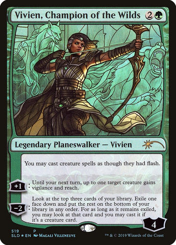 Vivien, Champion of the Wilds (Vidrieras) [Promociones de Secret Lair Drop] 