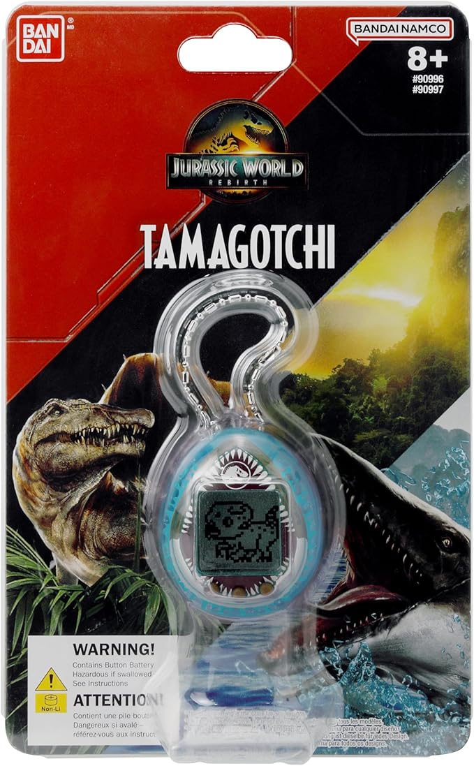 Tamagotchi Nano - Jurassic World: Rebirth - Mosasaurus Version - Nick Nack's Full Frontal Attack