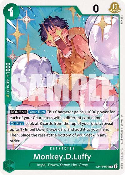 Monkey.D.Luffy (034) (The Time of Battle) Near Mint Foil