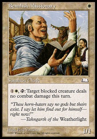 Benalish Missionary (Weatherlight) Light Play - Nick Nack's Full Frontal Attack