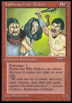 Balduvian War - Makers (Flavortext Coldeyes) (Alliances) Light Play - Nick Nack's Full Frontal Attack