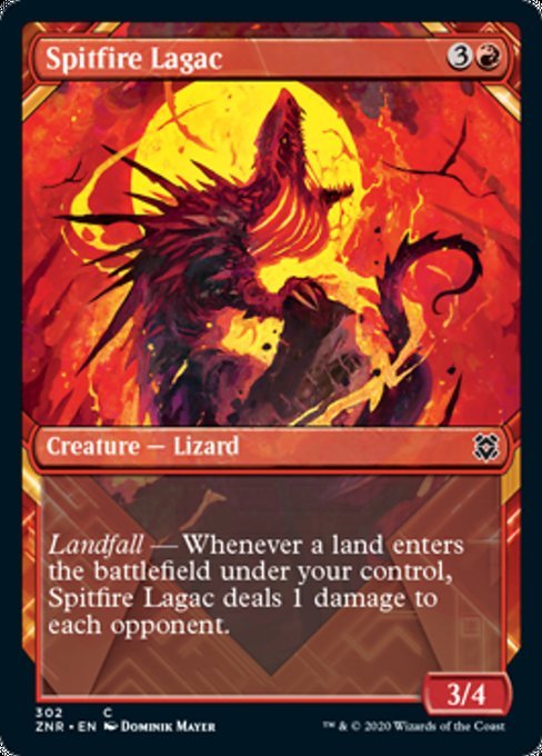 Spitfire Lagac (Showcase) (Zendikar Rising) Near Mint - Nick Nack's Full Frontal Attack