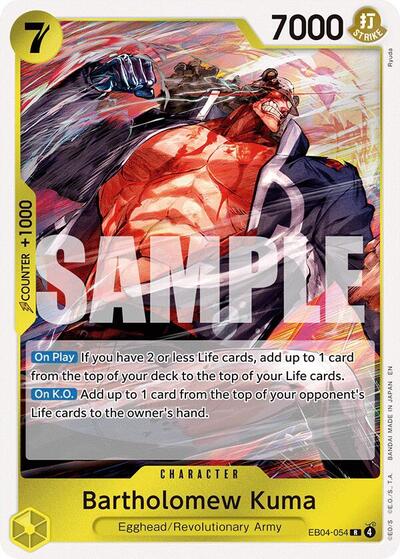 Bartholomew Kuma (EB04 - 054) (Adventure on Kami's Island) Near Mint Foil - Nick Nack's Full Frontal Attack