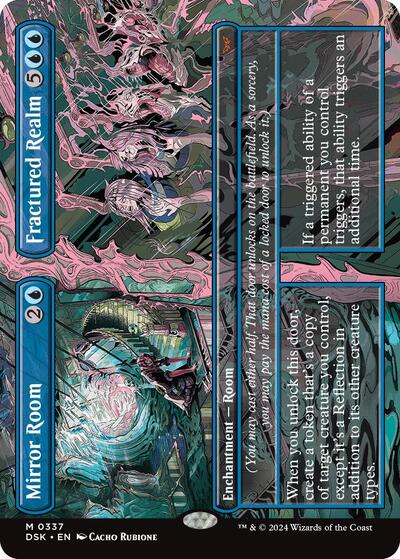 Mirror Room / Fractured Realm (Borderless) (Duskmourn: House of Horror) Near Mint Foil - Nick Nack's Full Frontal Attack
