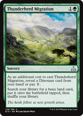 Thunderherd Migration (Rivals of Ixalan) Near Mint - Nick Nack's Full Frontal Attack