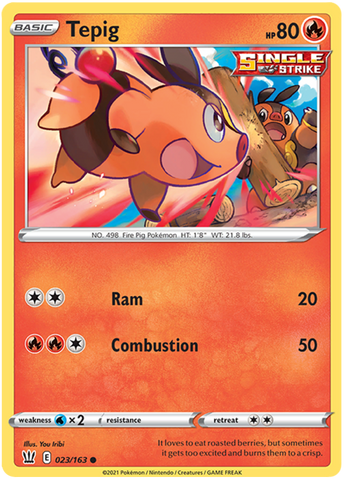 Tepig (023/163) [Épée et bouclier : styles de combat] 