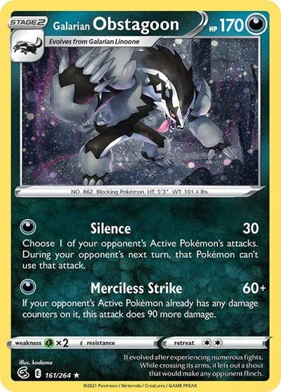 Galarian Obstagoon (Cosmos Holo) (Miscellaneous Cards & Products) Near Mint Holofoil - Nick Nack's Full Frontal Attack
