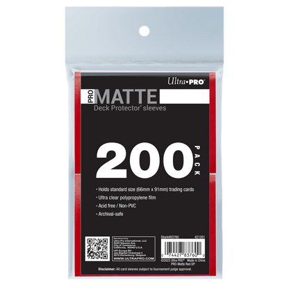 PRO-Matte Standard Deck Protector Sleeves Bundle (200ct)