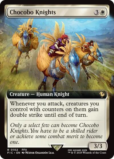 Chocobo Knights (Extended Art) (Commander: FINAL FANTASY) Near Mint - Nick Nack's Full Frontal Attack