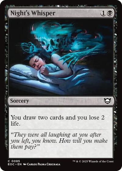 Night's Whisper (Commander: Edge of Eternities) Near Mint - Nick Nack's Full Frontal Attack