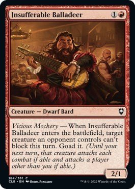 Insufferable Balladeer (Commander Legends: Battle for Baldur's Gate) Near Mint
