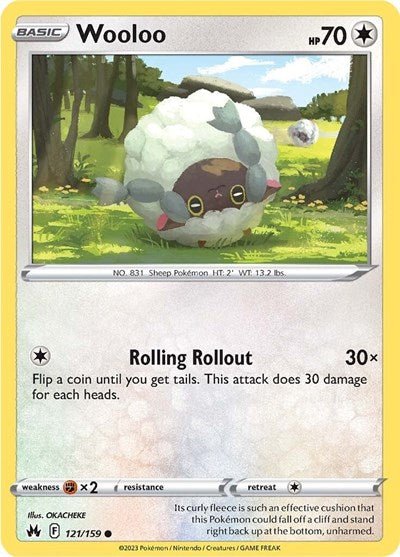Wooloo (Crown Zenith) Near Mint Reverse Holofoil - Nick Nack's Full Frontal Attack