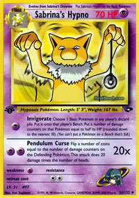 Sabrina's Haunter (Gym Challenge) Light Play 1st Edition