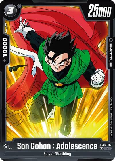 Son Gohan : Adolescence FB05-102 (New Adventure) Near Mint