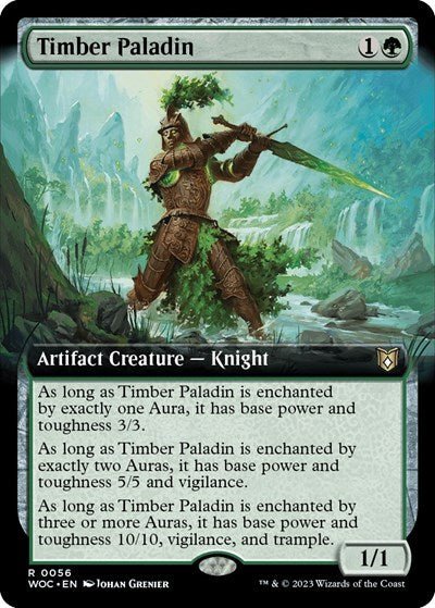 Timber Paladin (Extended Art) (Commander: Wilds of Eldraine) Near Mint - Nick Nack's Full Frontal Attack