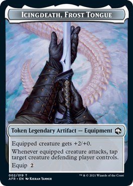 Icingdeath, Frost Tongue Token (Promo Pack: Adventures in the Forgotten Realms) Near Mint - Nick Nack's Full Frontal Attack