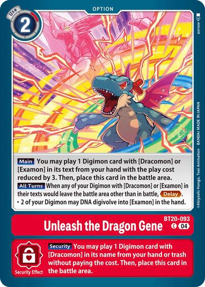Unleash the Dragon Gene (Release Special Booster 2.5) Light Play