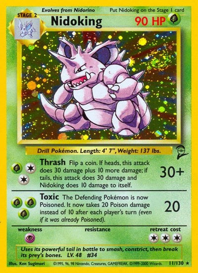 Nidoking (Base Set 2) Medium Play Holofoil