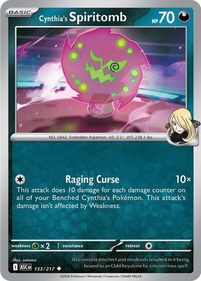 Cynthia's Spiritomb - 133 (ME: Ascended Heroes) Near Mint - Nick Nack's Full Frontal Attack