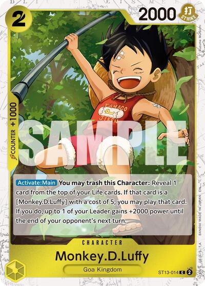 Monkey.D.Luffy ST13 - 014 (Pirate Foil) (Premium Booster - The Best - Vol. 2) Near Mint Foil - Nick Nack's Full Frontal Attack
