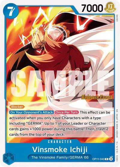 Vinsmoke Ichiji (A Fist of Divine Speed Release Event Cards) Near Mint - Nick Nack's Full Frontal Attack