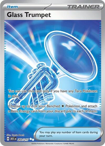 Glass Trumpet - 260 (ME: Ascended Heroes) Near Mint Holofoil - Nick Nack's Full Frontal Attack