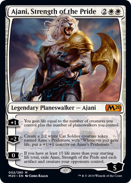 Ajani, Strength of the Pride (Magic 2020 Core Set) Near Mint - Nick Nack's Full Frontal Attack