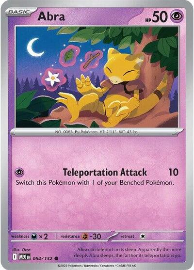 Abra (ME01: Mega Evolution) Near Mint - Nick Nack's Full Frontal Attack