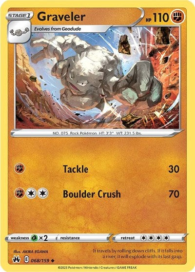 Graveler (Crown Zenith) Near Mint Reverse Holofoil